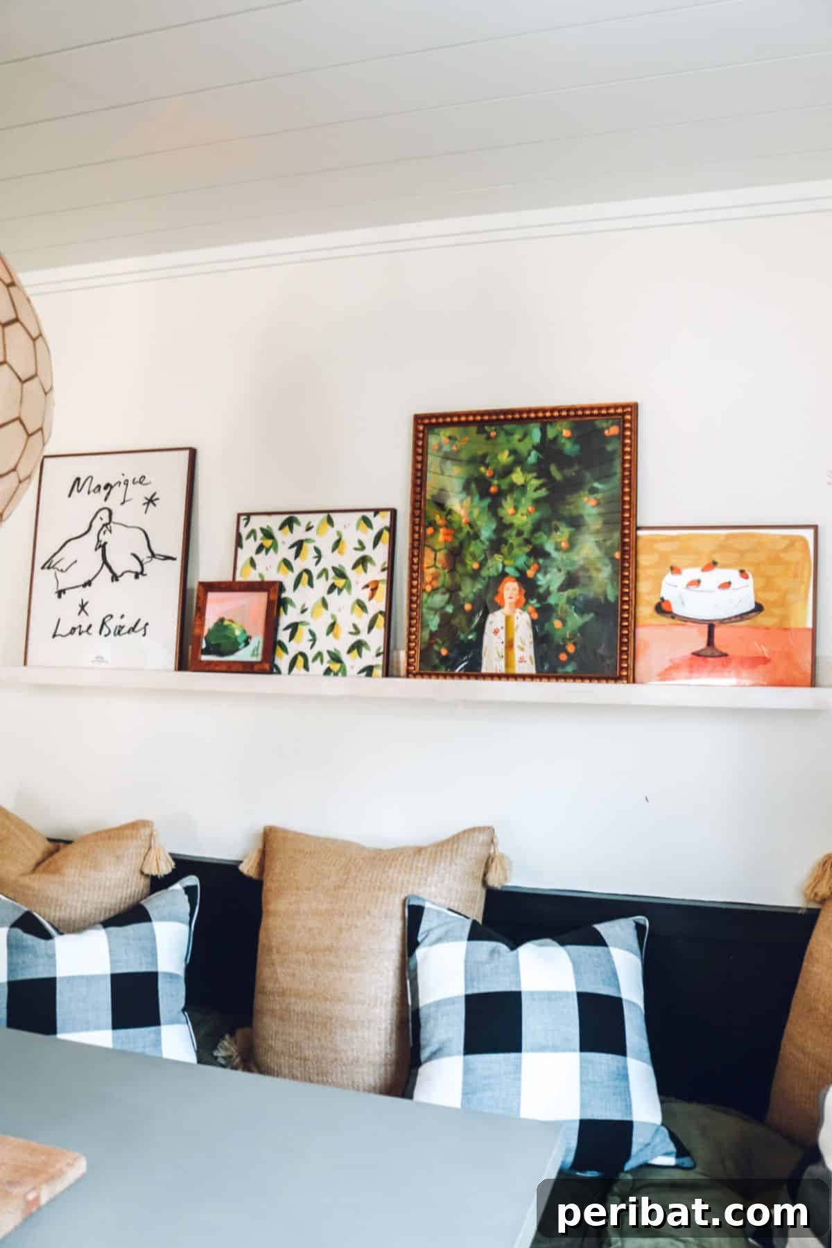 Unique DIY Picture Ledge for kitchen art display