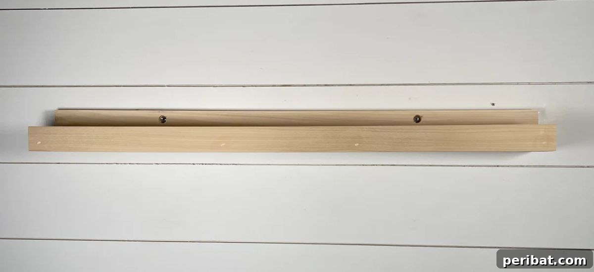 Customizable DIY Hardwood Ready-To-Paint Photo Ledge