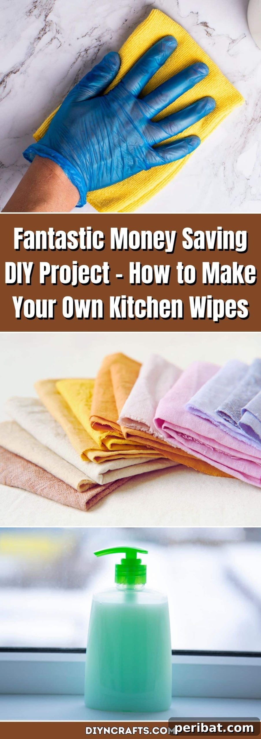 Frugal & Fantastic: DIY Kitchen Wipes 2 Fantastic Money Saving DIY Project – How to Make Your Own Kitchen Wipes pinterest image