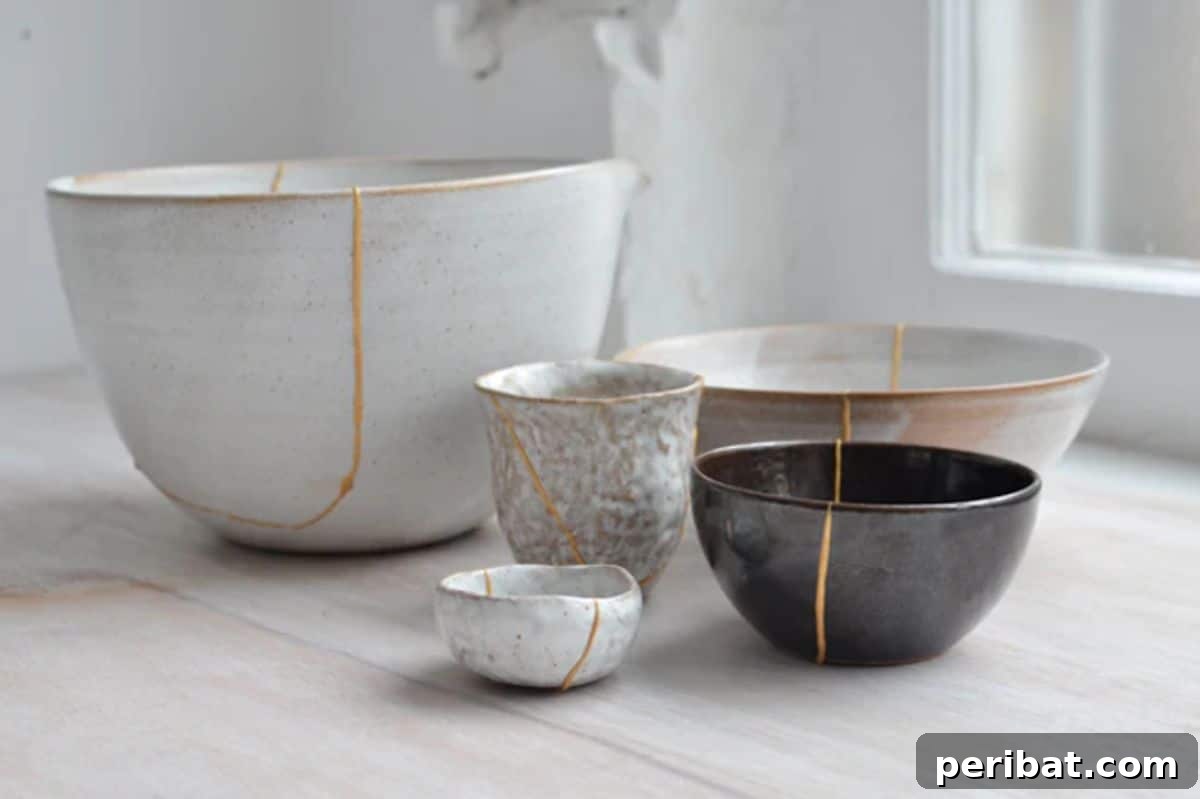 21 DIY Kintsugi Kits: Discover the Art of Golden Mending 14 Detailed Kintsugi how-to guide demonstrating the use of gold mica powder for repairing pottery, suitable for family projects.