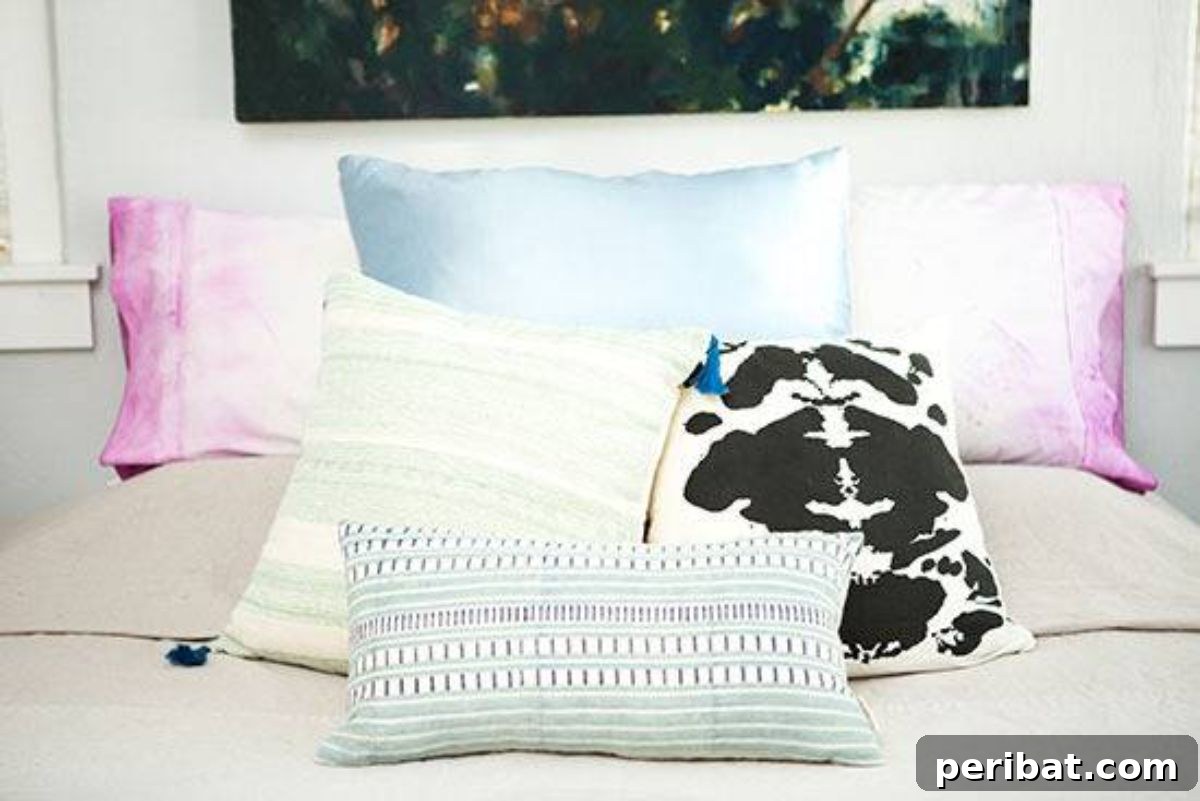 Stitch Your Style: Inspiring DIY Pillowcase Crafts 23 Dip and Dye DIY Pillowcase