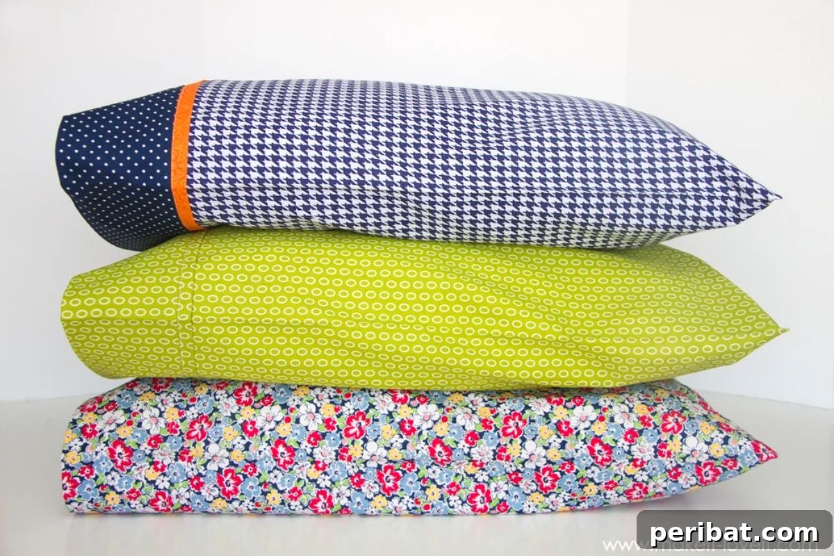 Stitch Your Style: Inspiring DIY Pillowcase Crafts 4 DIY Bed Pillow Cases: 3 Sizes and 3 Different Styles