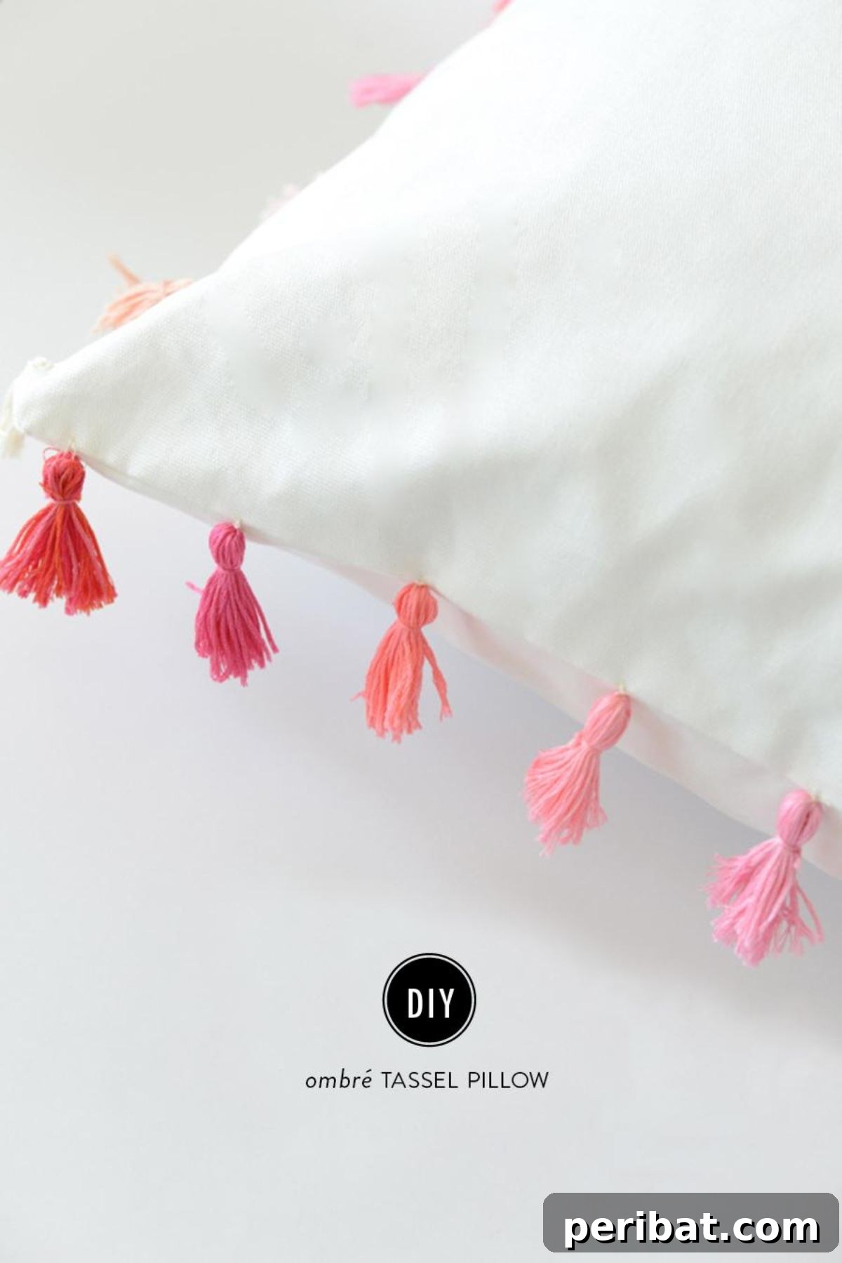 Stitch Your Style: Inspiring DIY Pillowcase Crafts 7 DIY Ombre Tassel Pillow