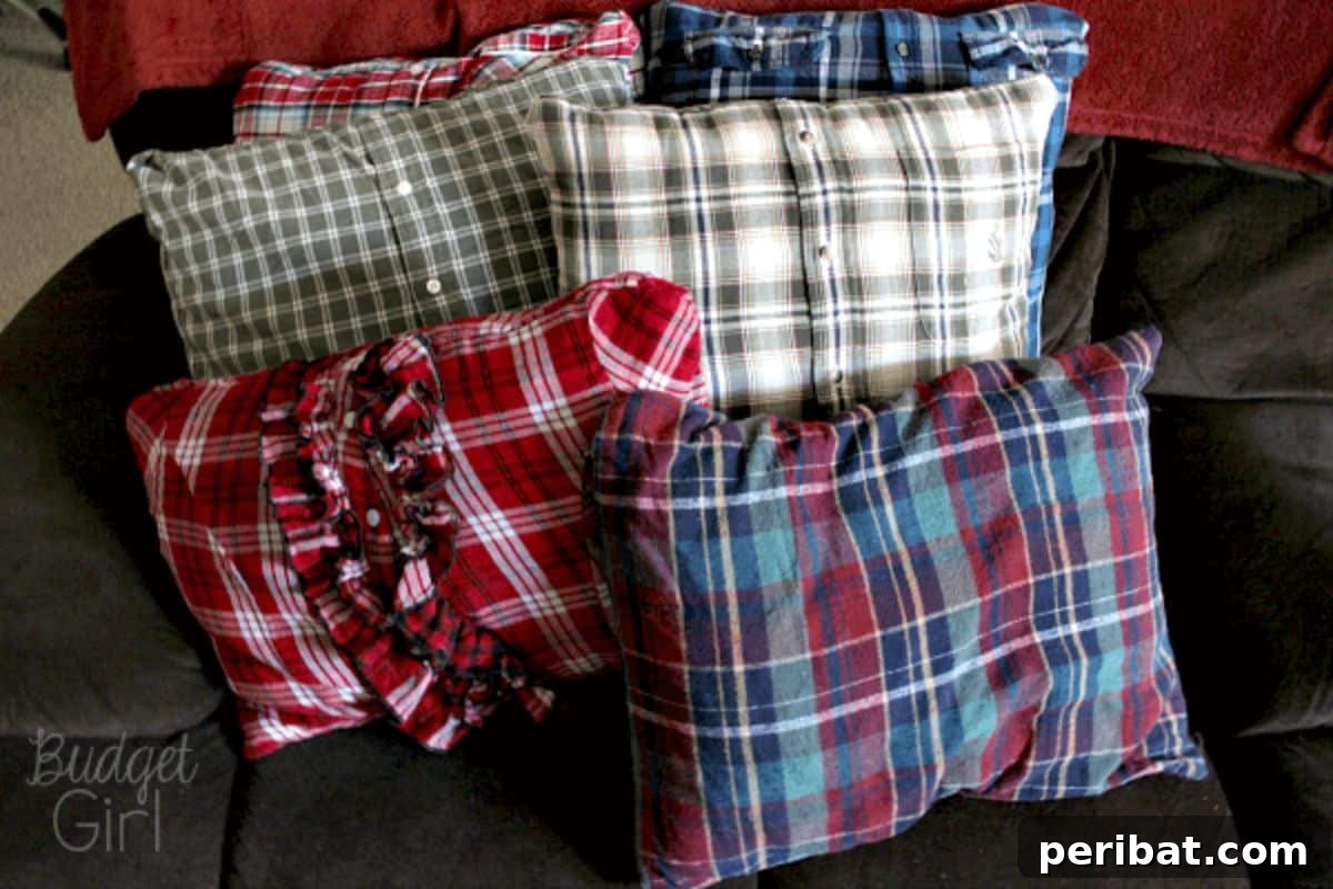 Stitch Your Style: Inspiring DIY Pillowcase Crafts 9 DIY Pillow Covers From Old Shirts