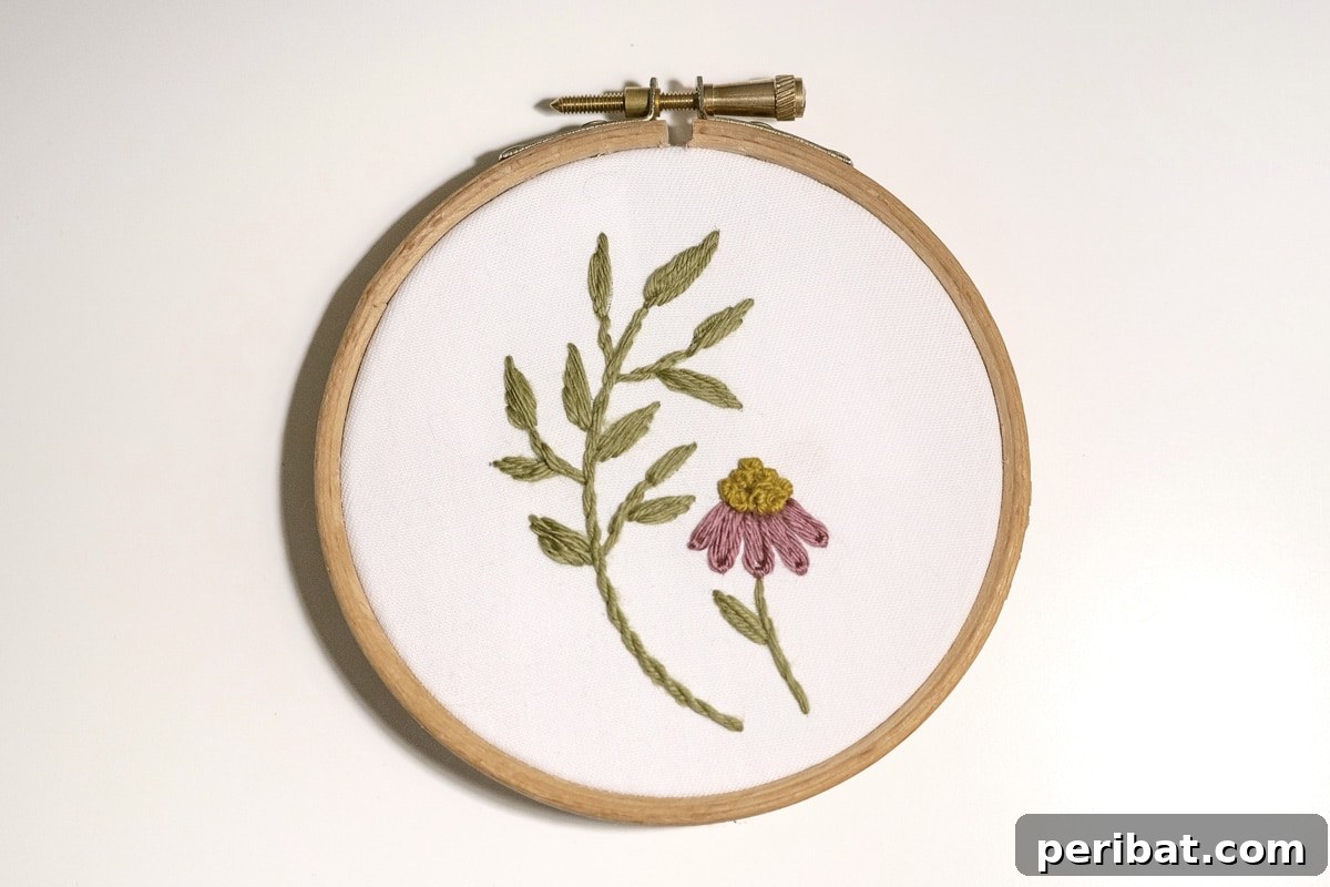 Creative DIY Floral Embroidery Ideas and Projects 15 Elegant embroidered flower picture frame showcasing traditional DIY crewel embroidery techniques