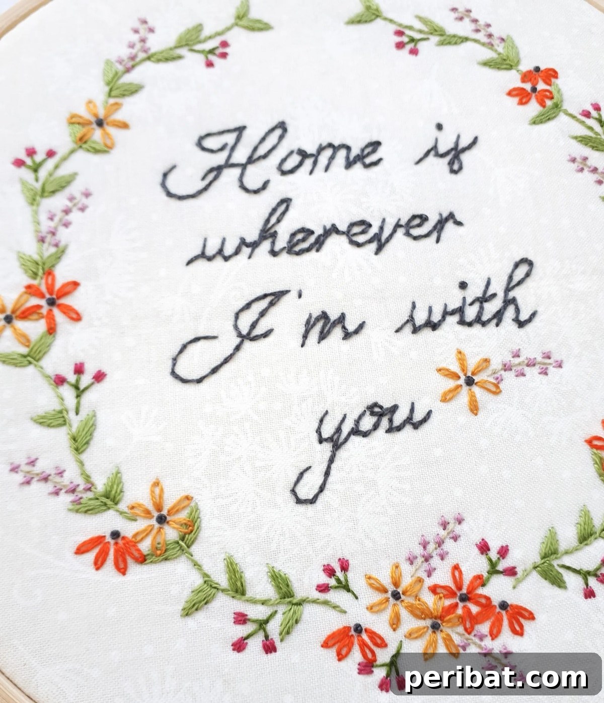 Creative DIY Floral Embroidery Ideas and Projects 28 A beautiful beginner floral embroidery pattern, a heartfelt reminder of cherished moments and simple elegance