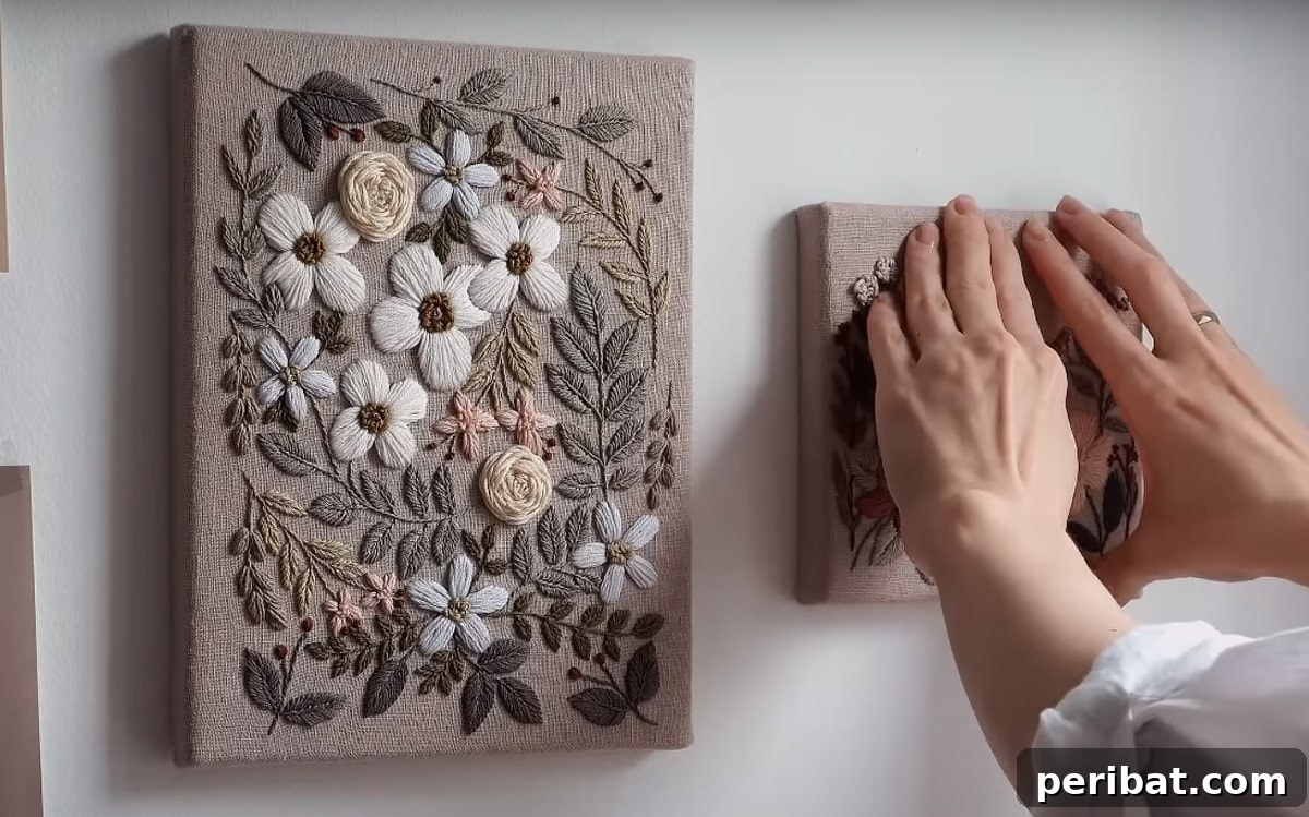 Creative DIY Floral Embroidery Ideas and Projects 35 Elegant Camelia flower embroidery pattern, perfect for adding sophistication to any embroidery collection