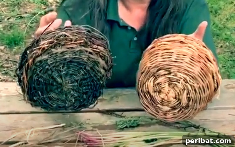20 Creative DIY Basketry Projects & Kits 14 holding two wisteria baskets