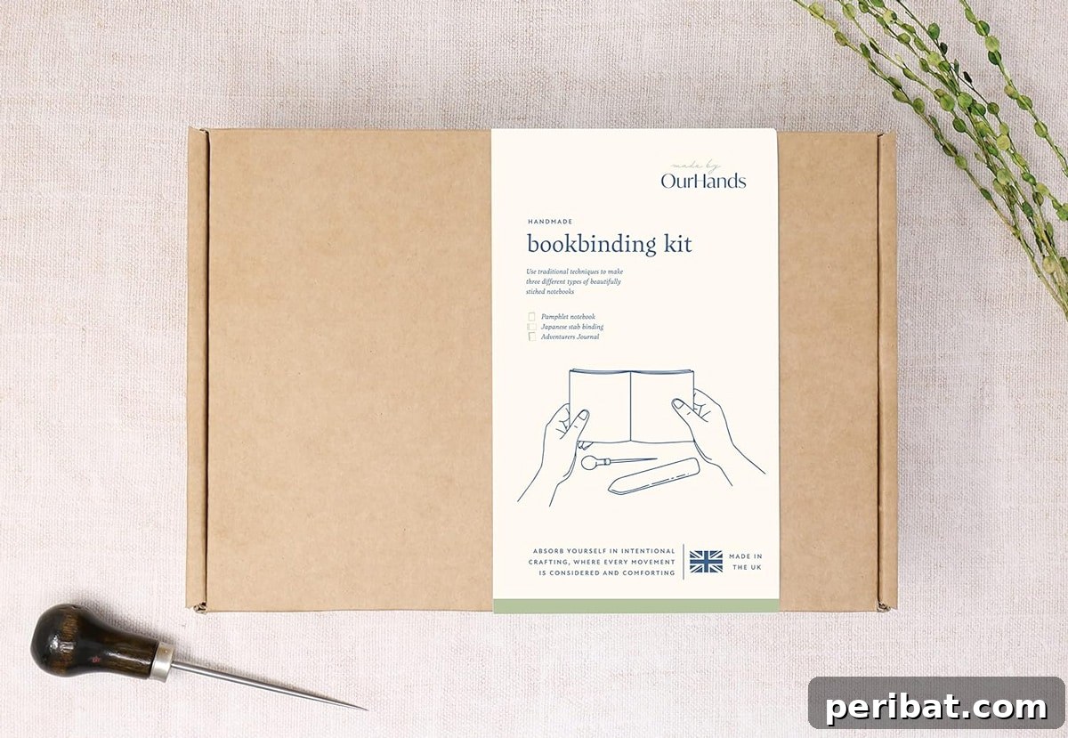 Bind Your Own Books 21 Creative DIY Projects 16 ourhands bookbinding kit
