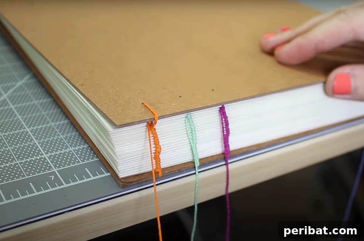 Bind Your Own Books 21 Creative DIY Projects 21 sew notebook on table