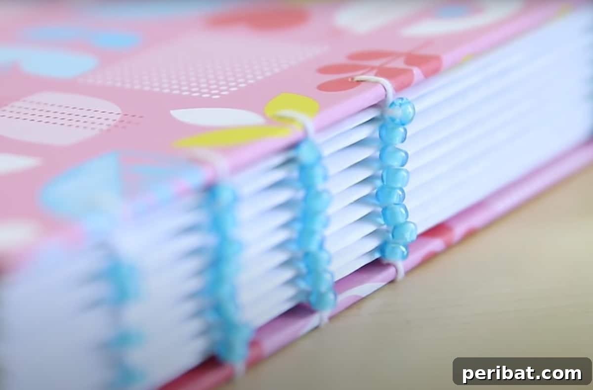 Bind Your Own Books 21 Creative DIY Projects 6 coptic stitch bookbinding with beads