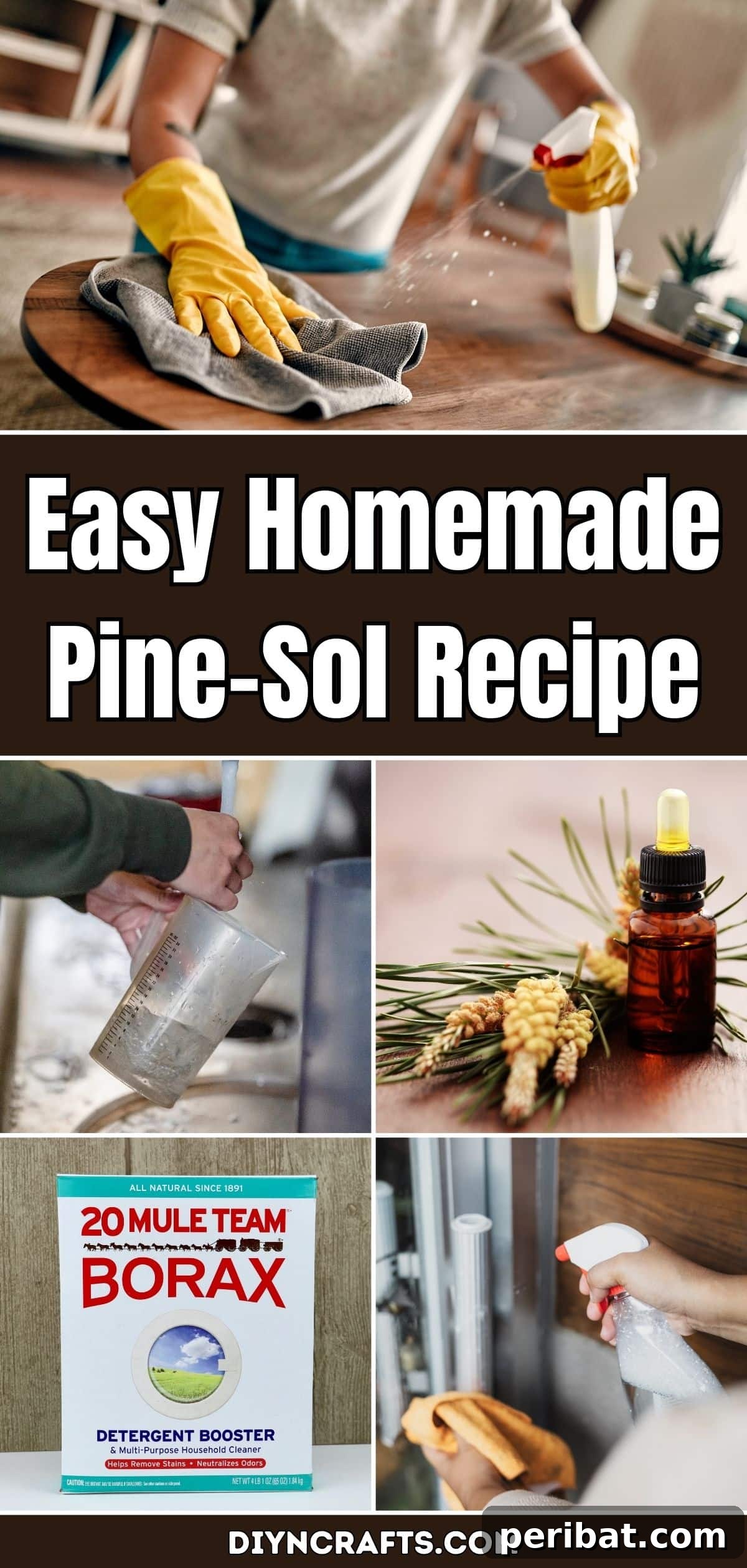 Whip Up Your Own Pine Cleaner 2 Easy Homemade Pine-Sol { Recipe } pinterest image