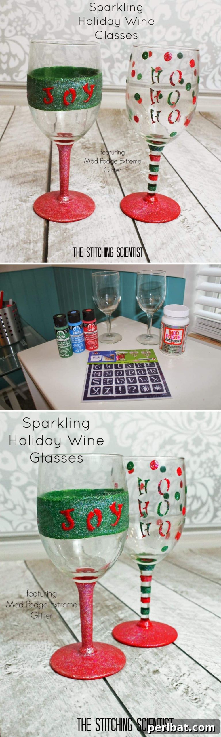 Sip and Sparkle: 5 Festive Wine Glass Painting Ideas for Christmas 6 Vibrant DIY Sparkly Fun Glasses adorned with glitter and paint, capturing the festive spirit of Christmas for dazzling holiday decor and parties.