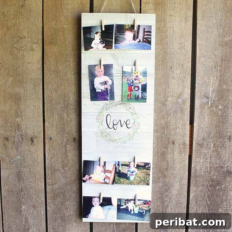 43 Creative DIY Photo Display Solutions 19 clothespin picture frame
