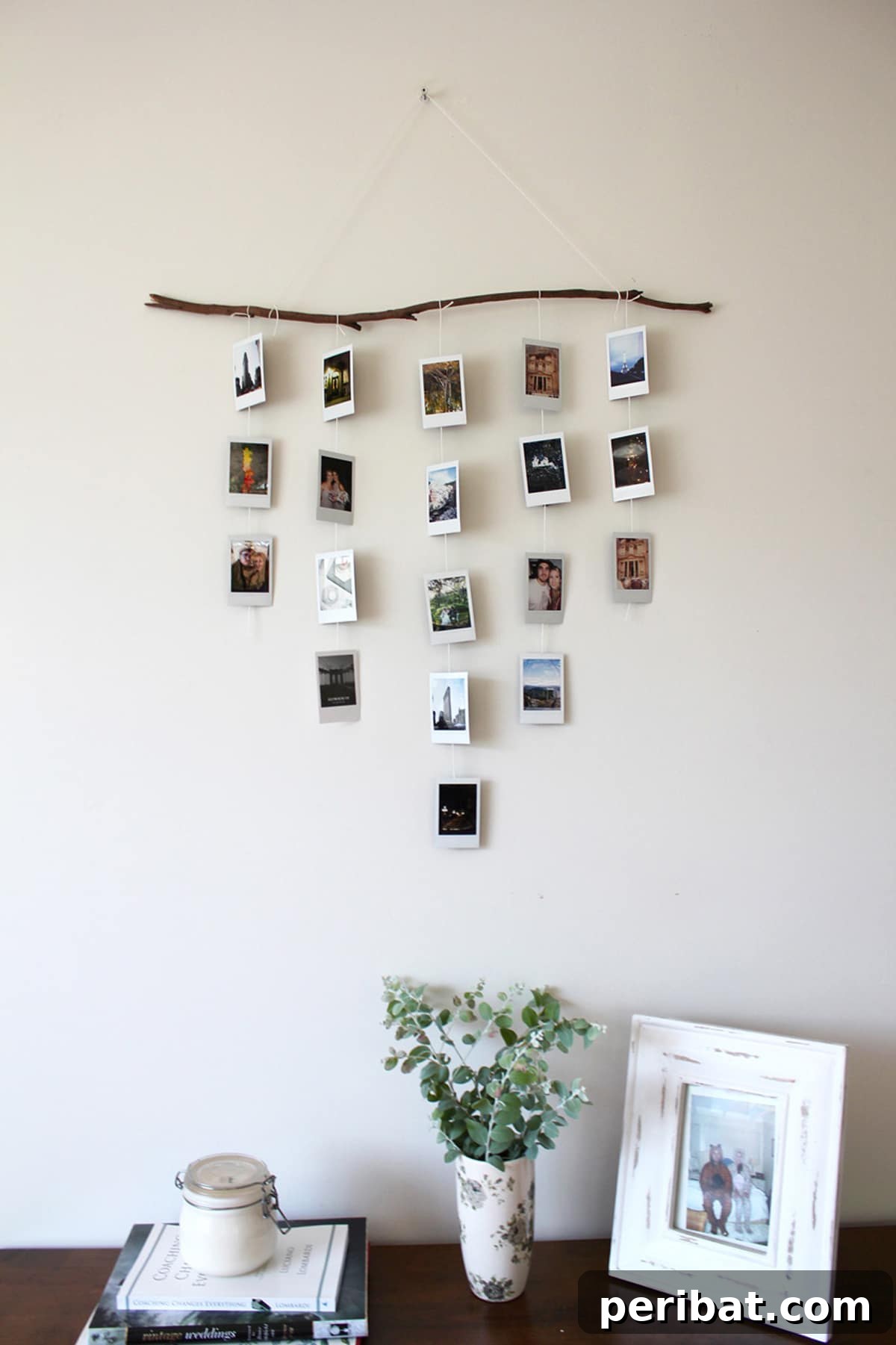 43 Creative DIY Photo Display Solutions 27 versatile photo hanger made from tree branches