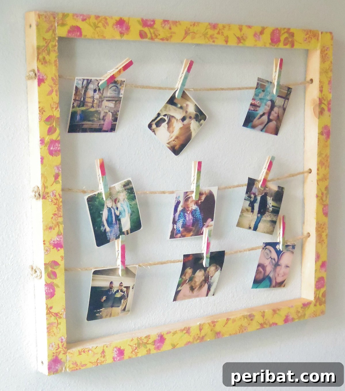 43 Creative DIY Photo Display Solutions 31 rope picture hanger