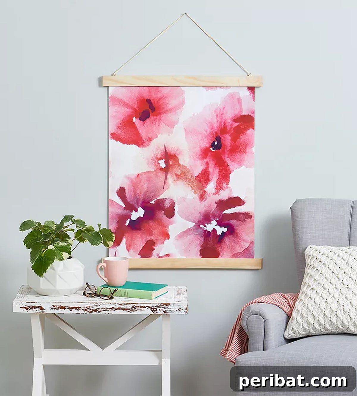 43 Creative DIY Photo Display Solutions 5 flower poster hanging on wall
