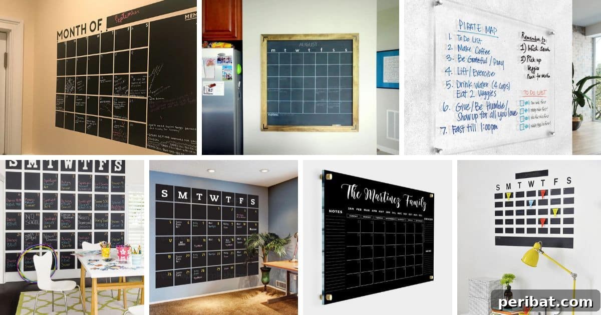 Creative DIY Chalkboard Wall Calendar Designs for Home Organization