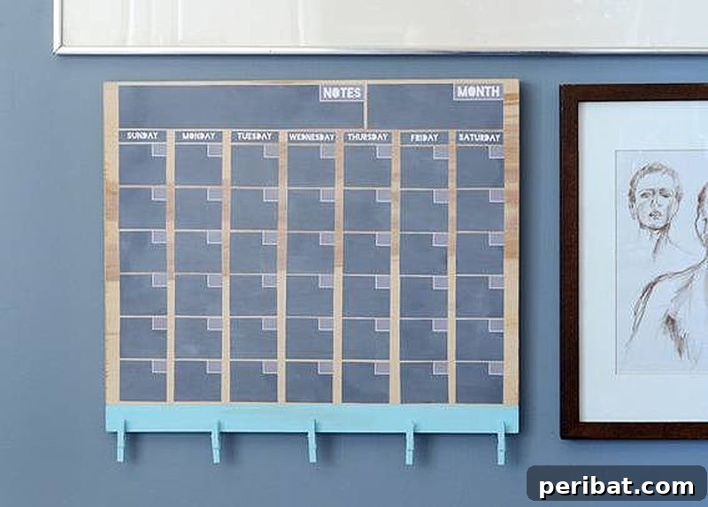 Simple chalkboard perpetual calendar