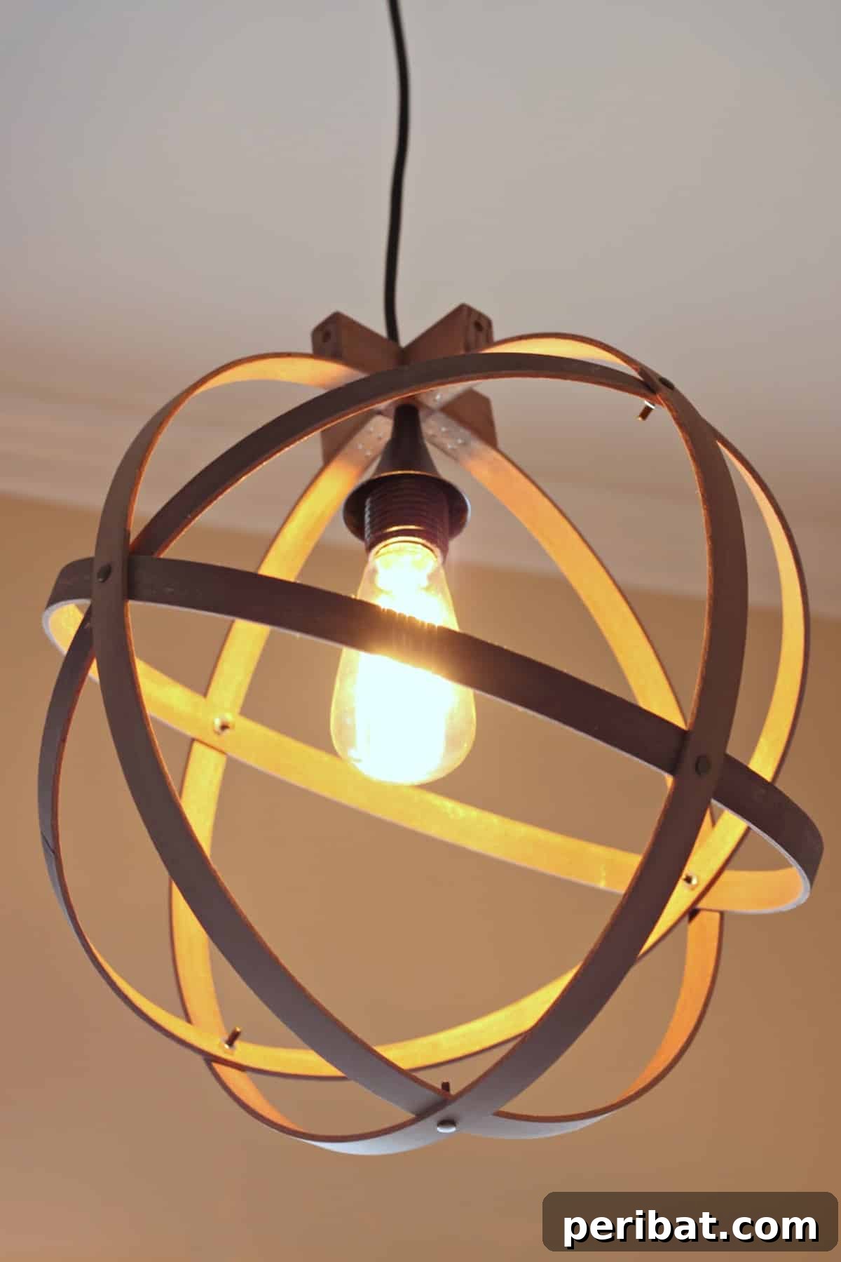 embroidery hoop pendant light