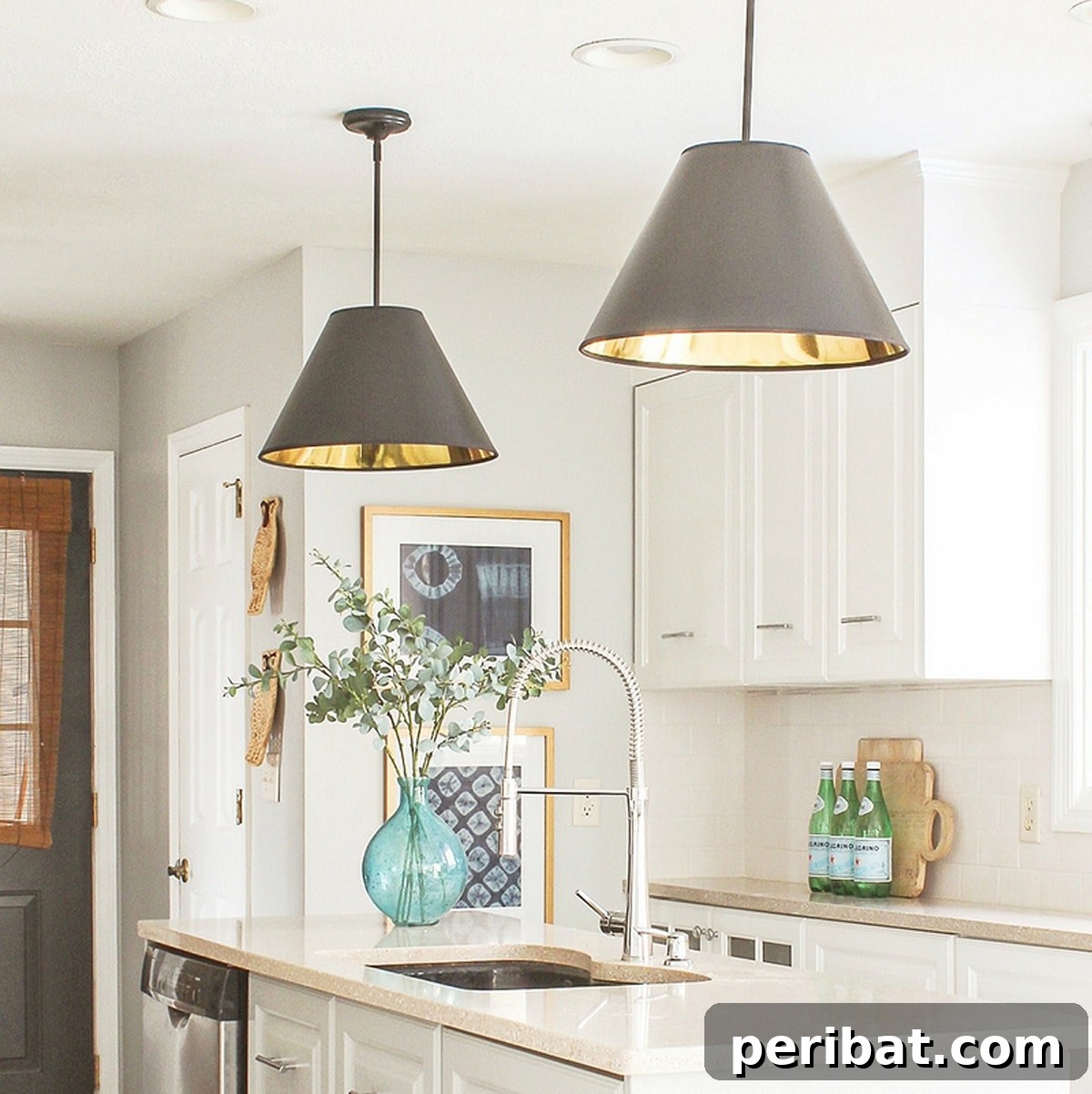 two cone pendant lights
