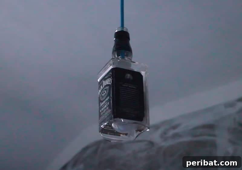 lamp made from liquor bottles