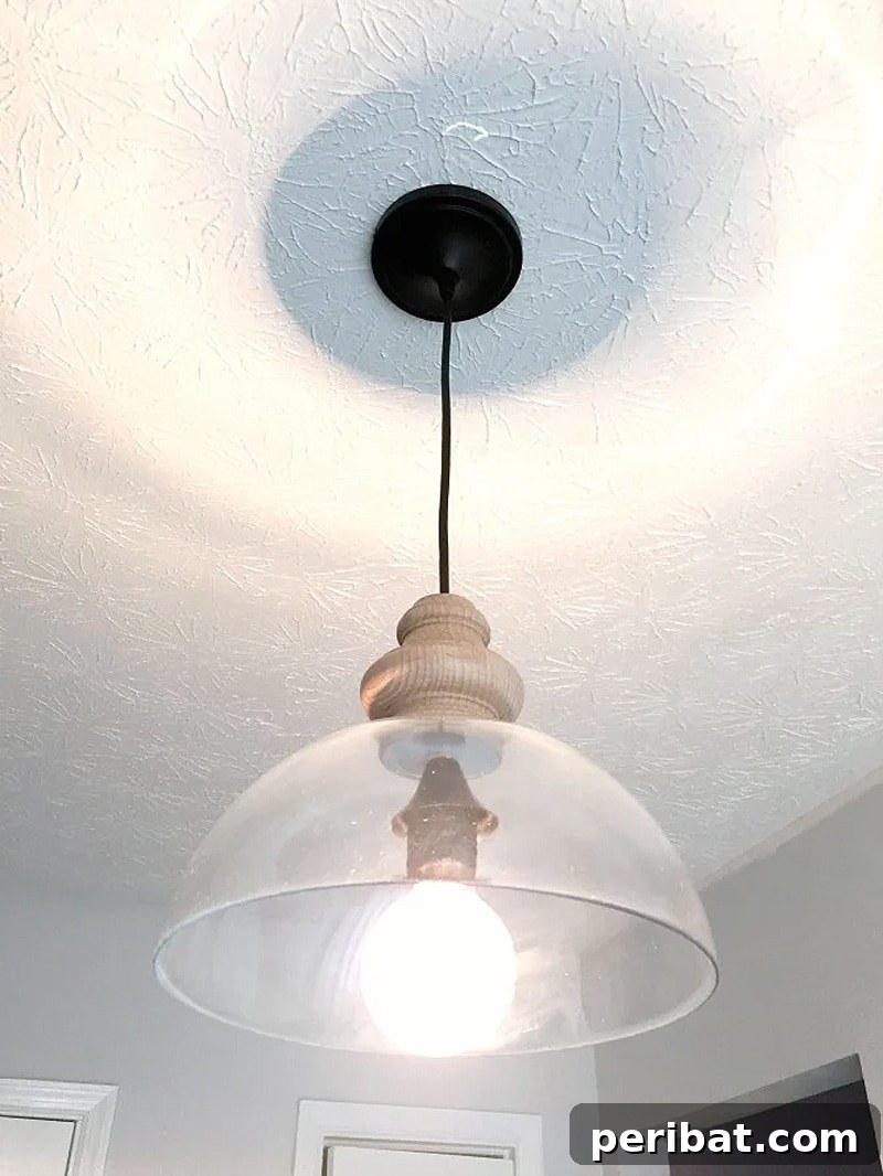 glass pendant light fixture