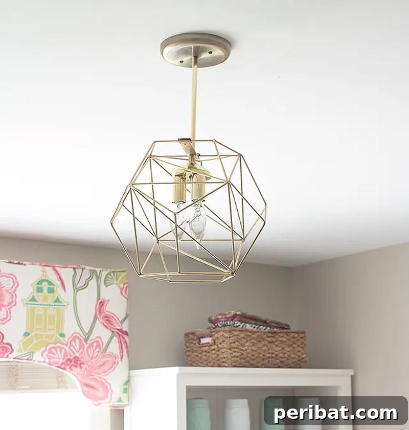 geometric globe pendant light
