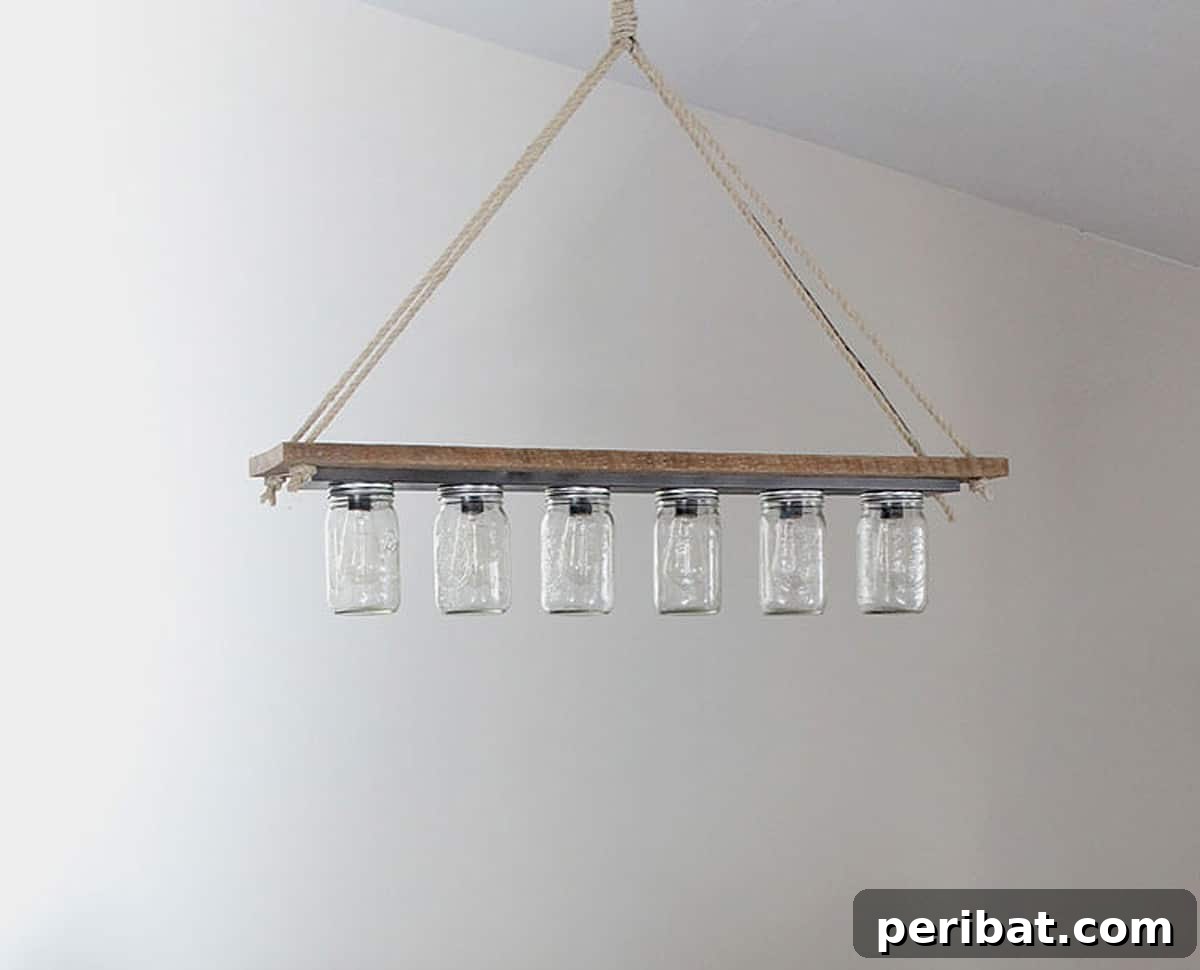 mason jar pendant light six shades
