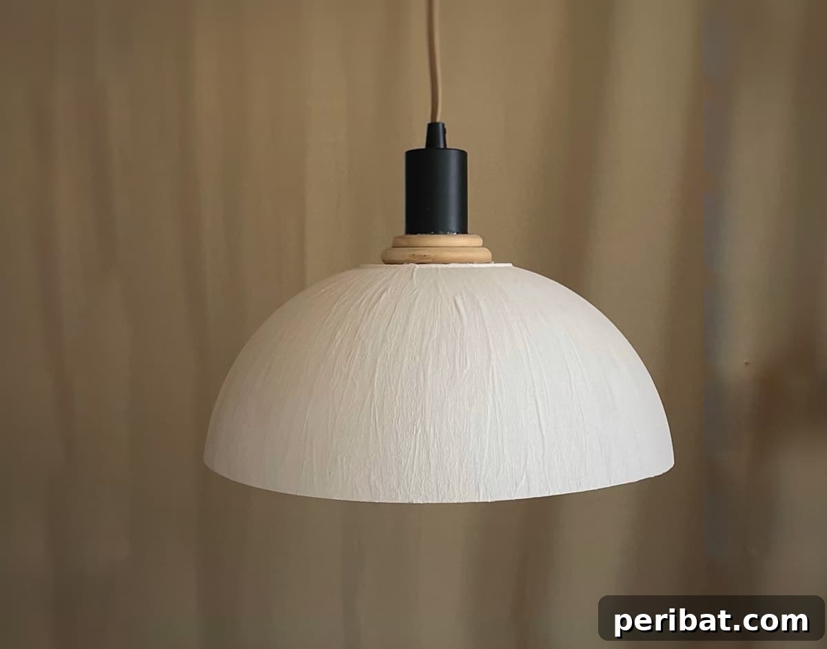 faux stone pendant light