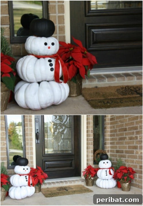 Pumpkin Snowman