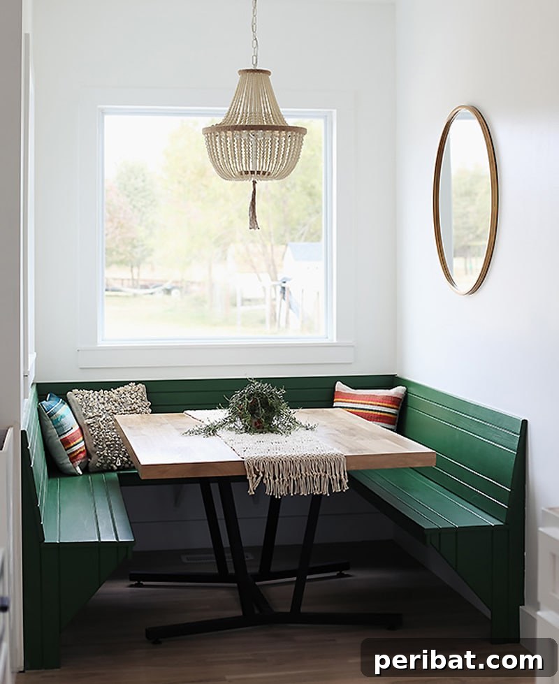Craft Your Perfect Breakfast Corner 16 breakfast nook with green chairs