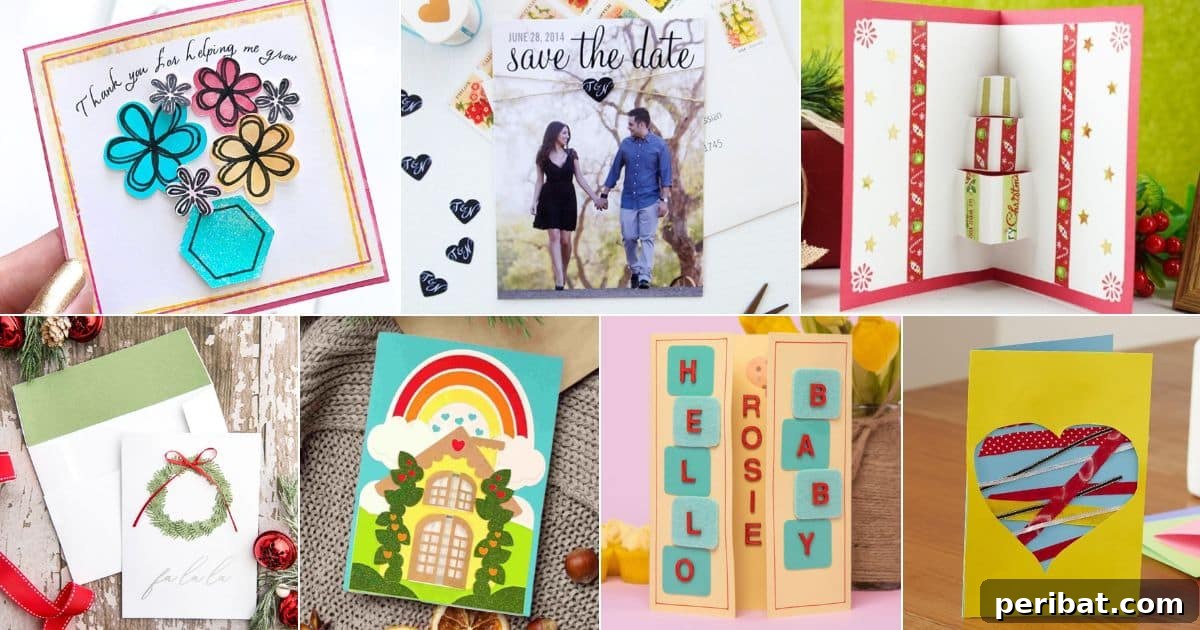A collection of 38 diverse DIY greeting card ideas, showcasing various themes and crafting techniques, ready to inspire personalized messages.