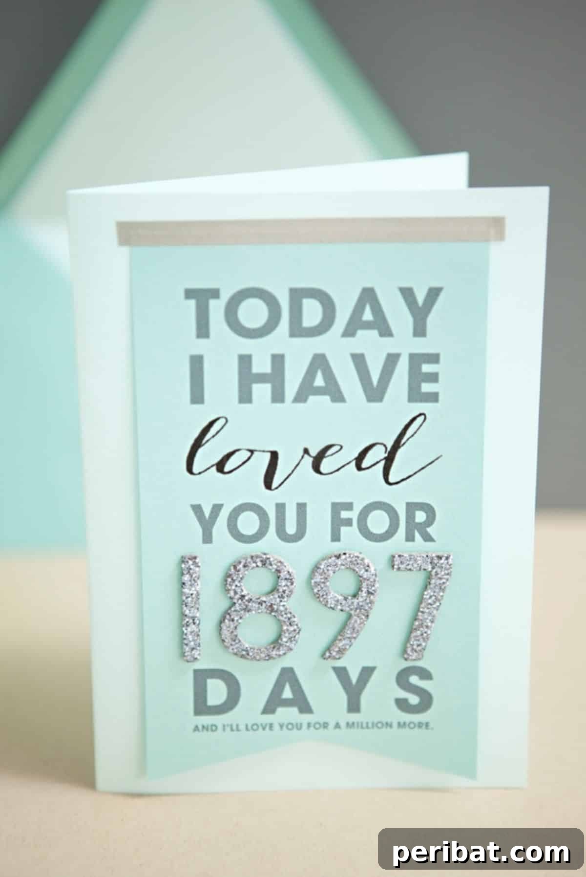 Romantic and customizable 'Today I Have Loved You for…' Card, perfect for anniversaries or special declarations of love