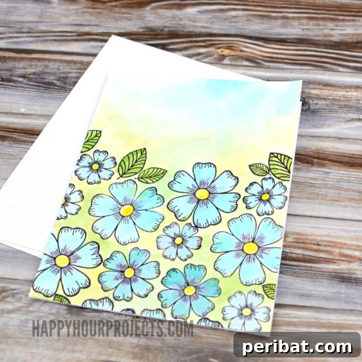 Artistic DIY Greeting Cards created using easy watercolor techniques combined with stamping for versatile designs