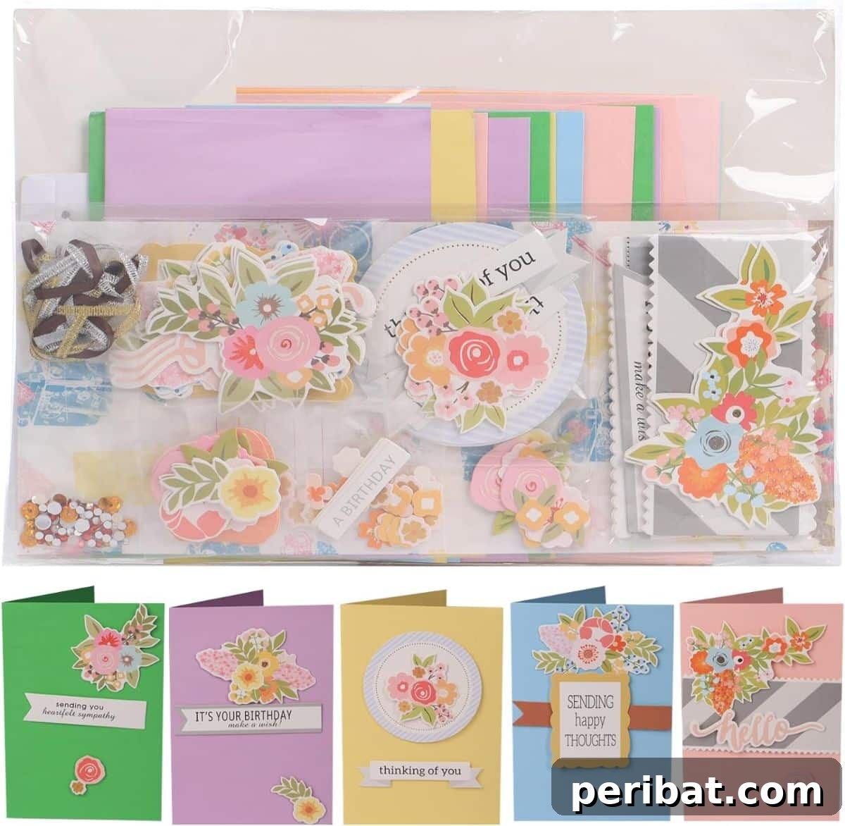 Versatile Toyoget DIY Greeting Card Kit, featuring a variety of card colors and message templates for various occasions