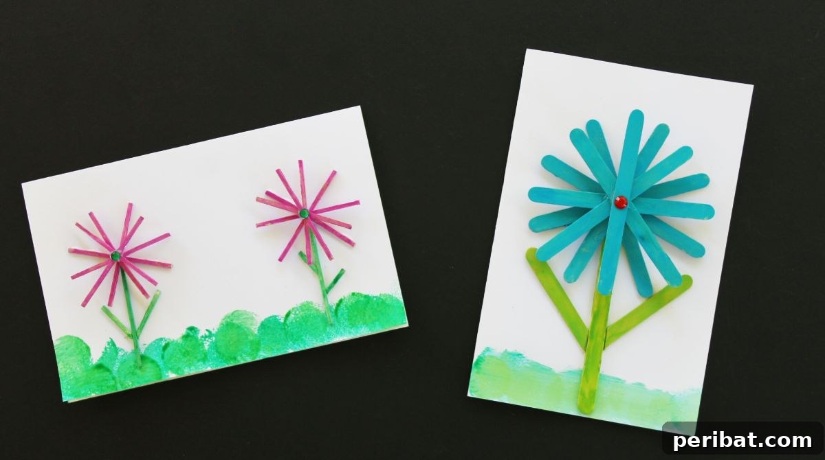 Playful Easy DIY Thank You Card Craft for Kids, featuring colorful and pop-up ornaments