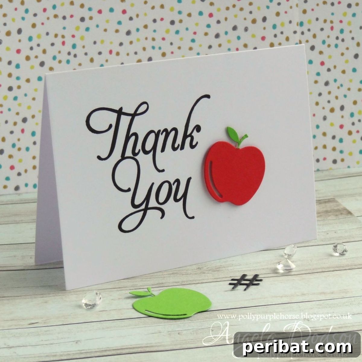 Creative DIY Thank You Card featuring 3D paper ornaments, ideal for showing appreciation to teachers