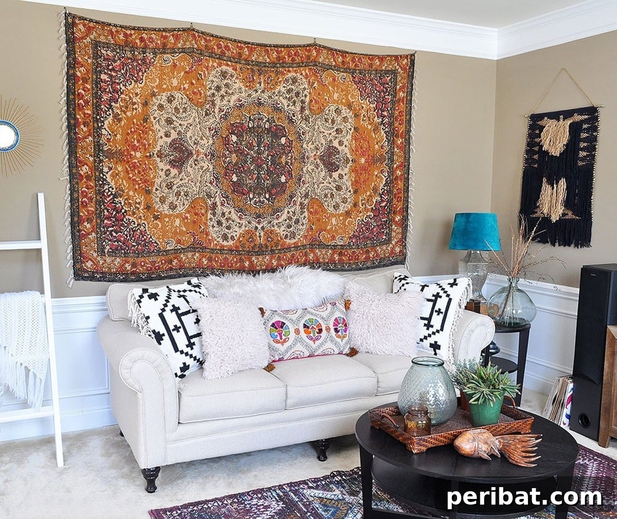 rug hanging wall art and interior