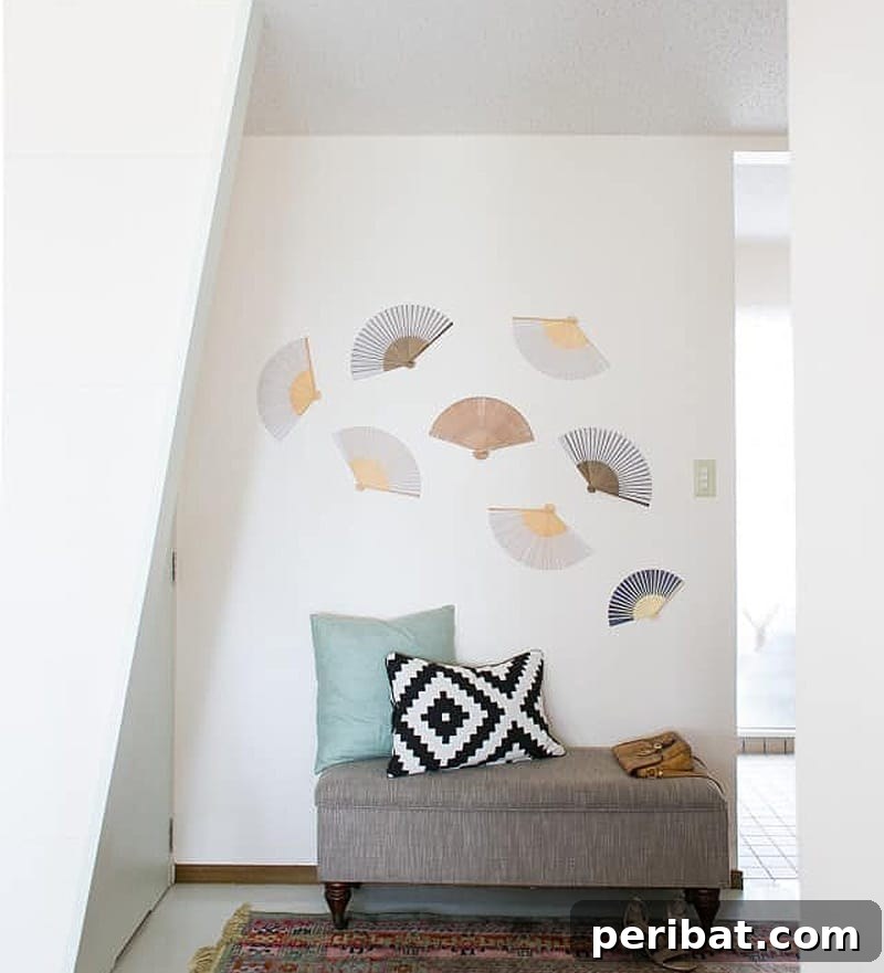 folding fan wall decor