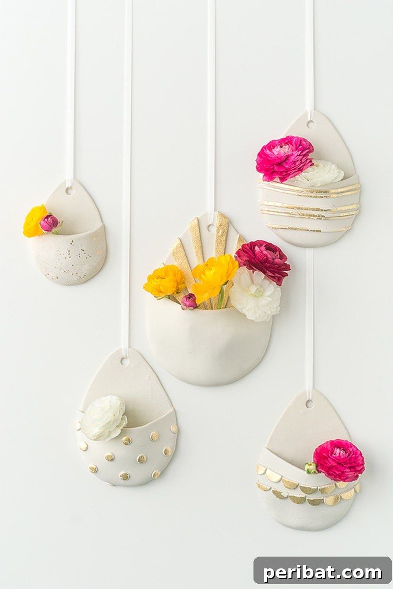 hanging wall vases