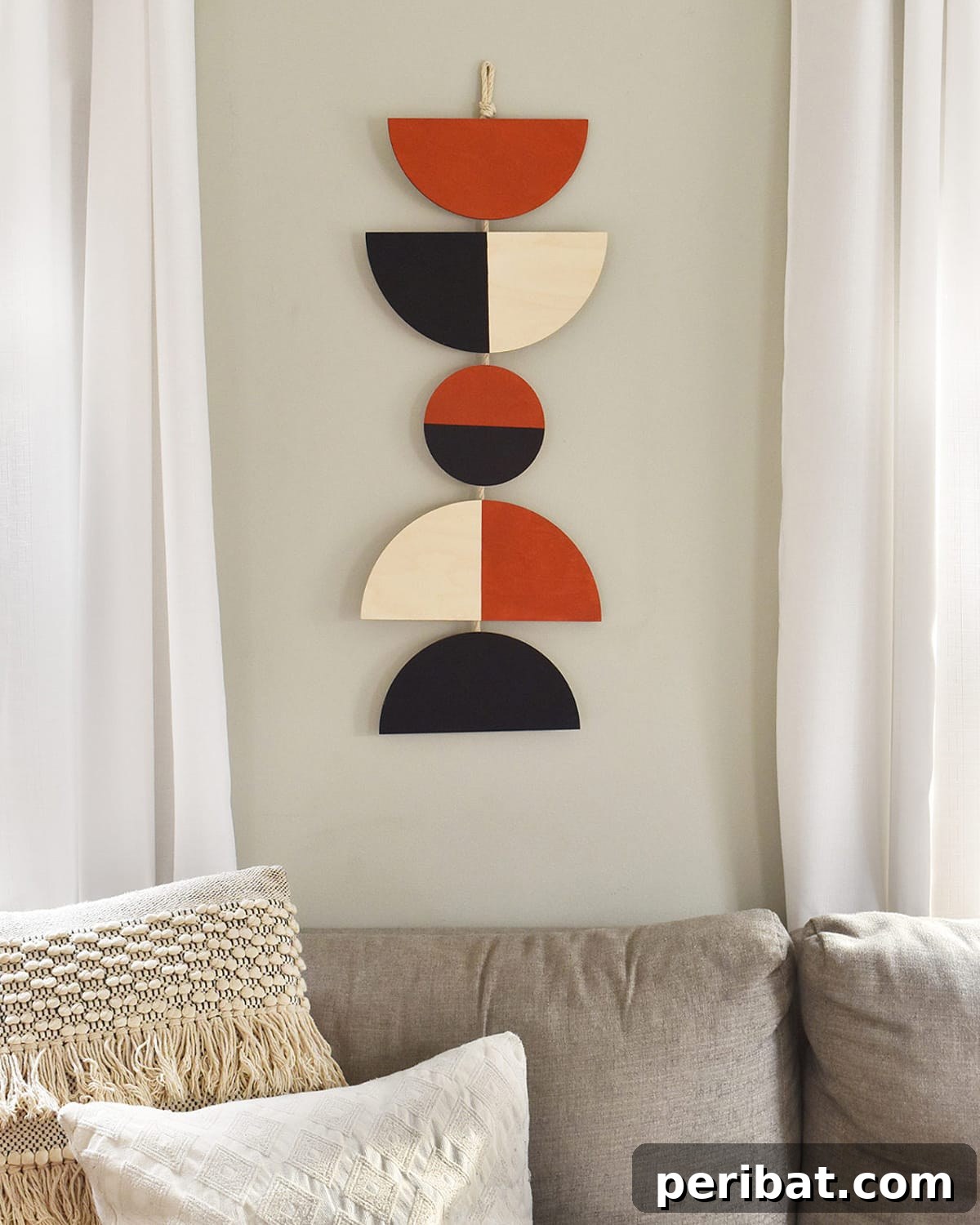 boho wall decor and pillows