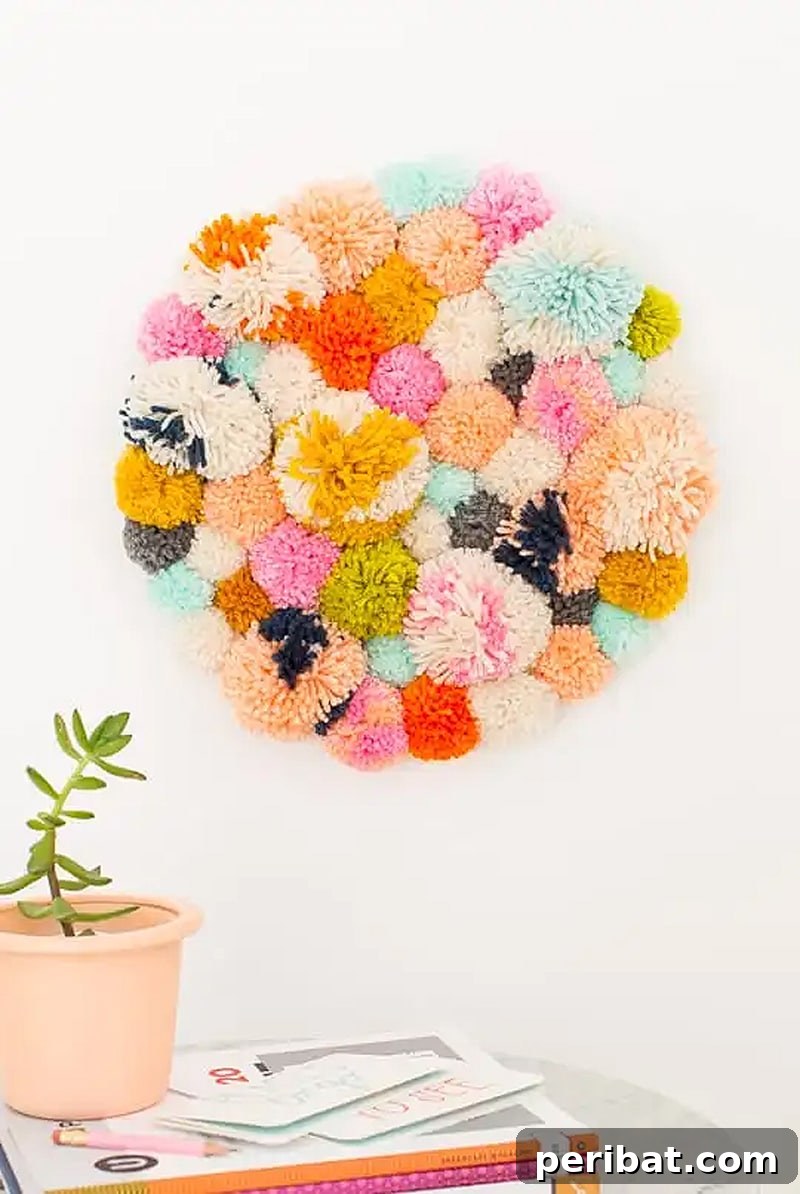 pom pom wall hanging decor