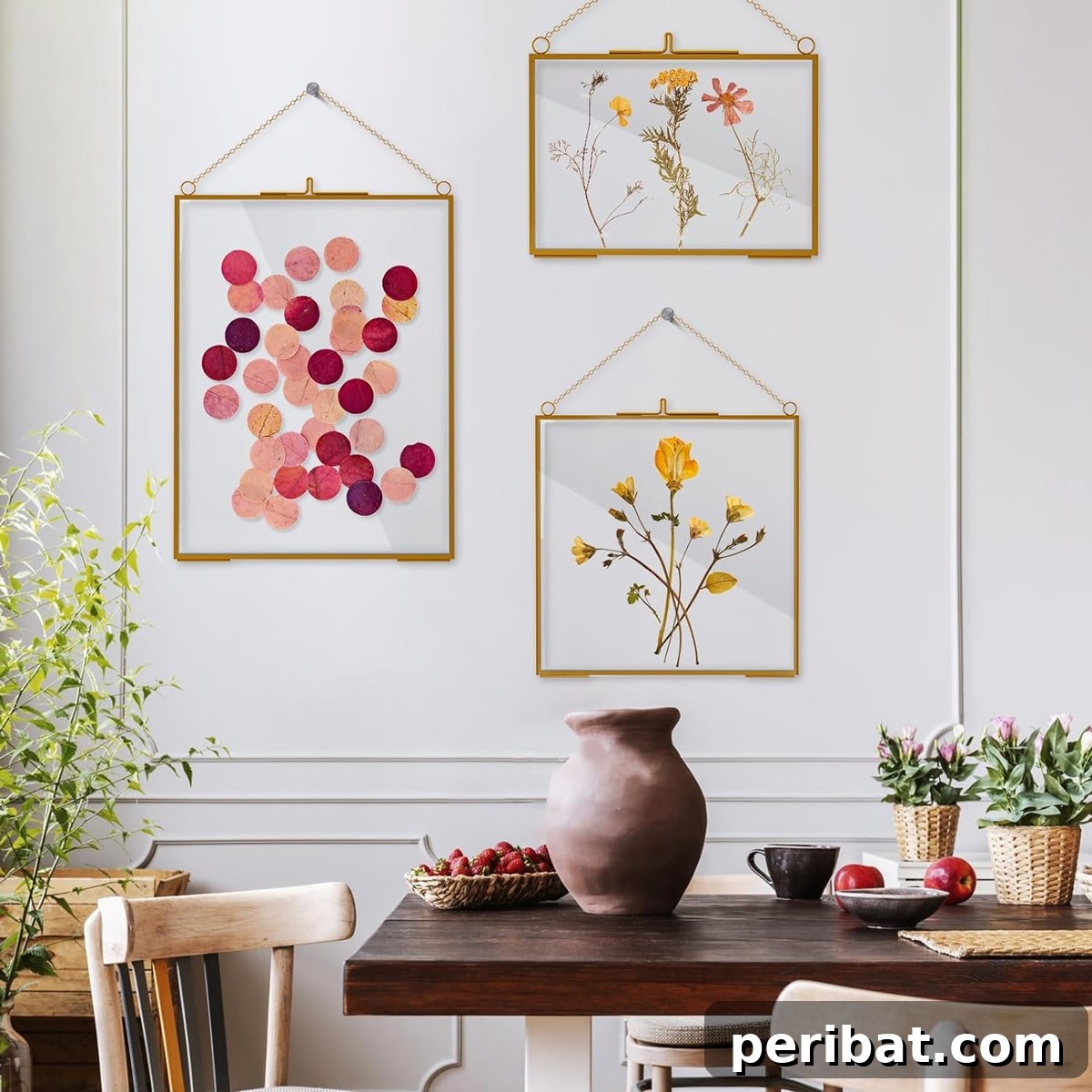glass home wall art in living room