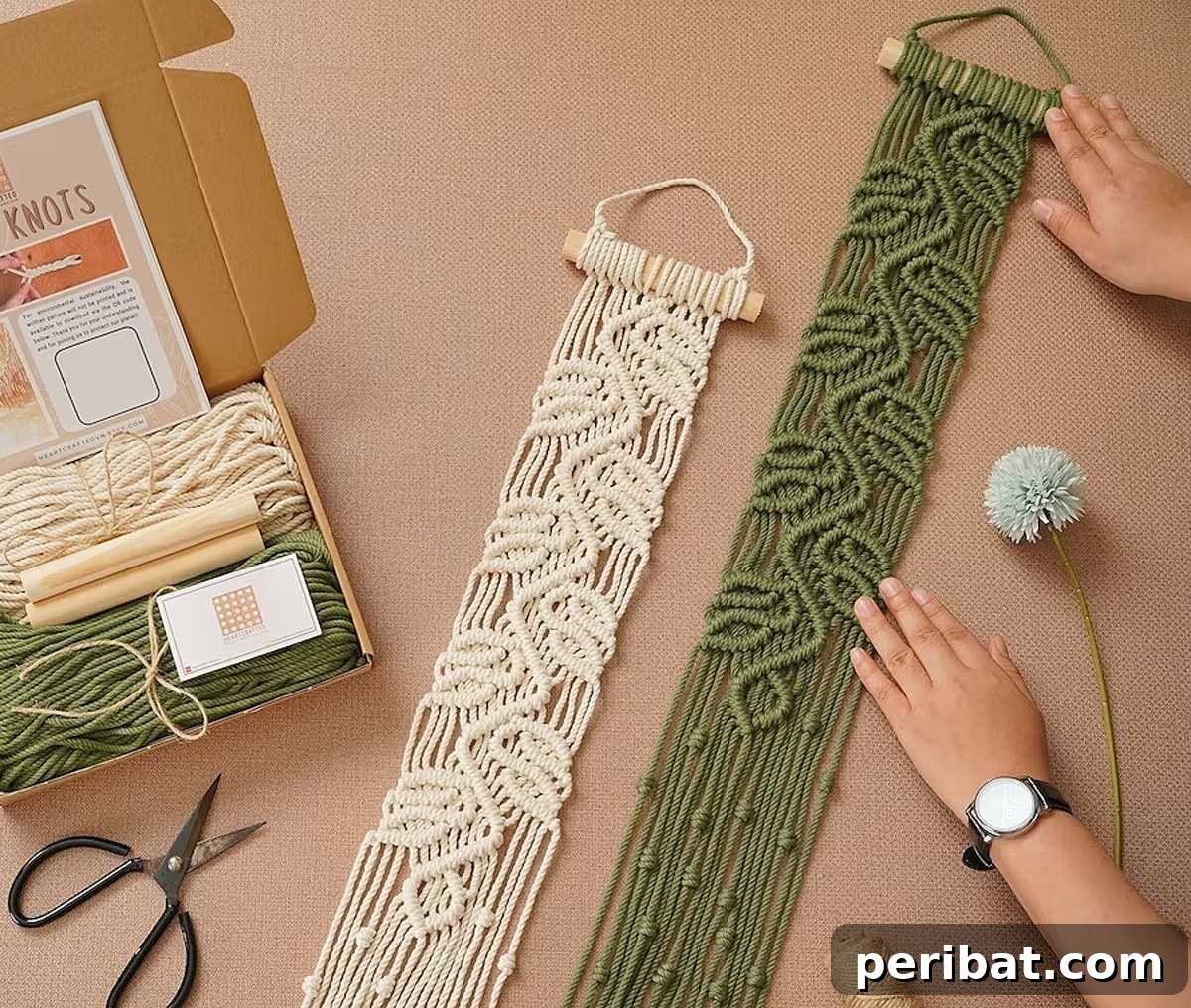 macramé craft hanging wall decor kit