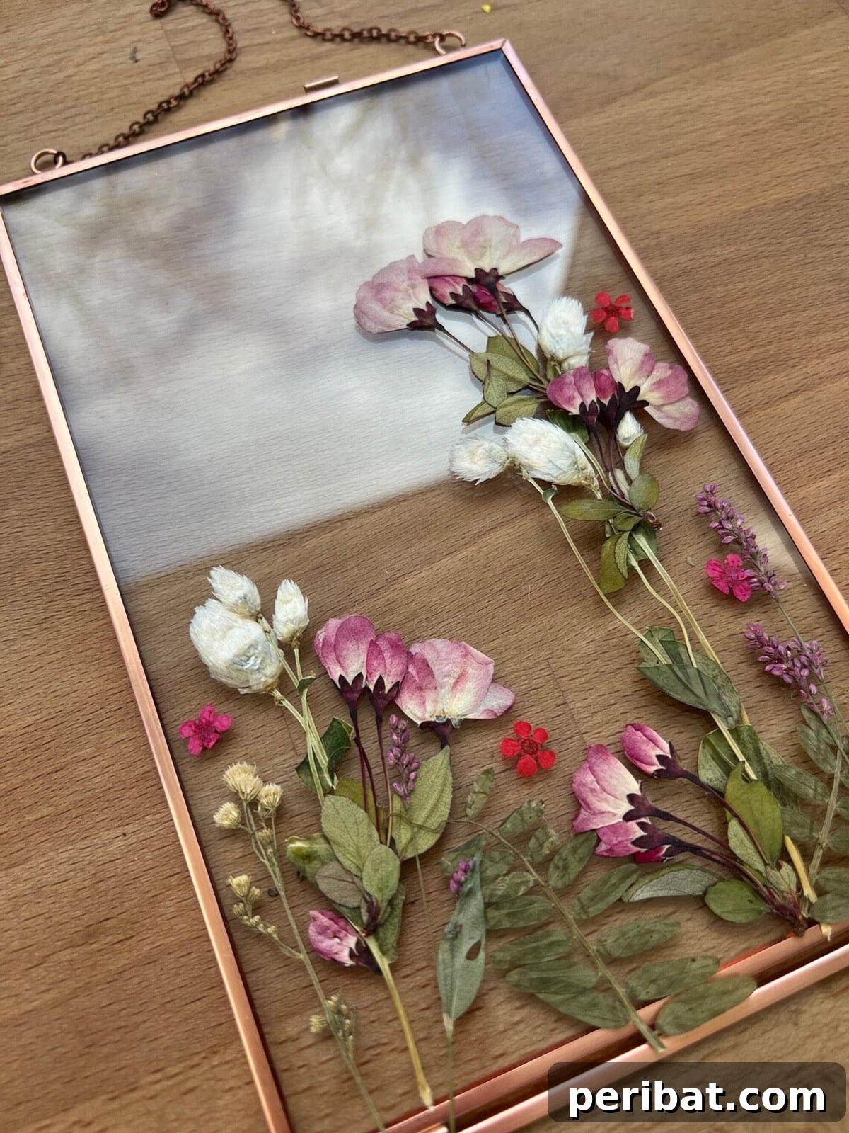 pressed flower art hanging wall decor kit