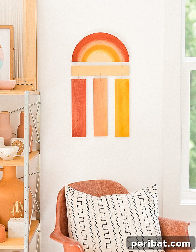 reversible wood wall hanging
