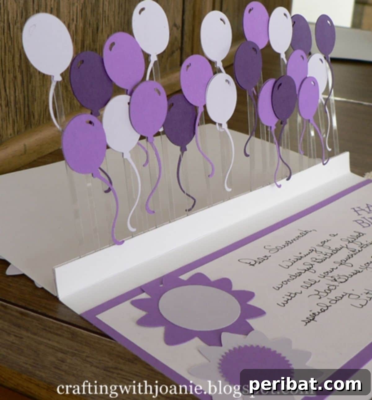 Craft 35 Stunning DIY Birthday Cards 11 DIY Pop-up Balloon Card