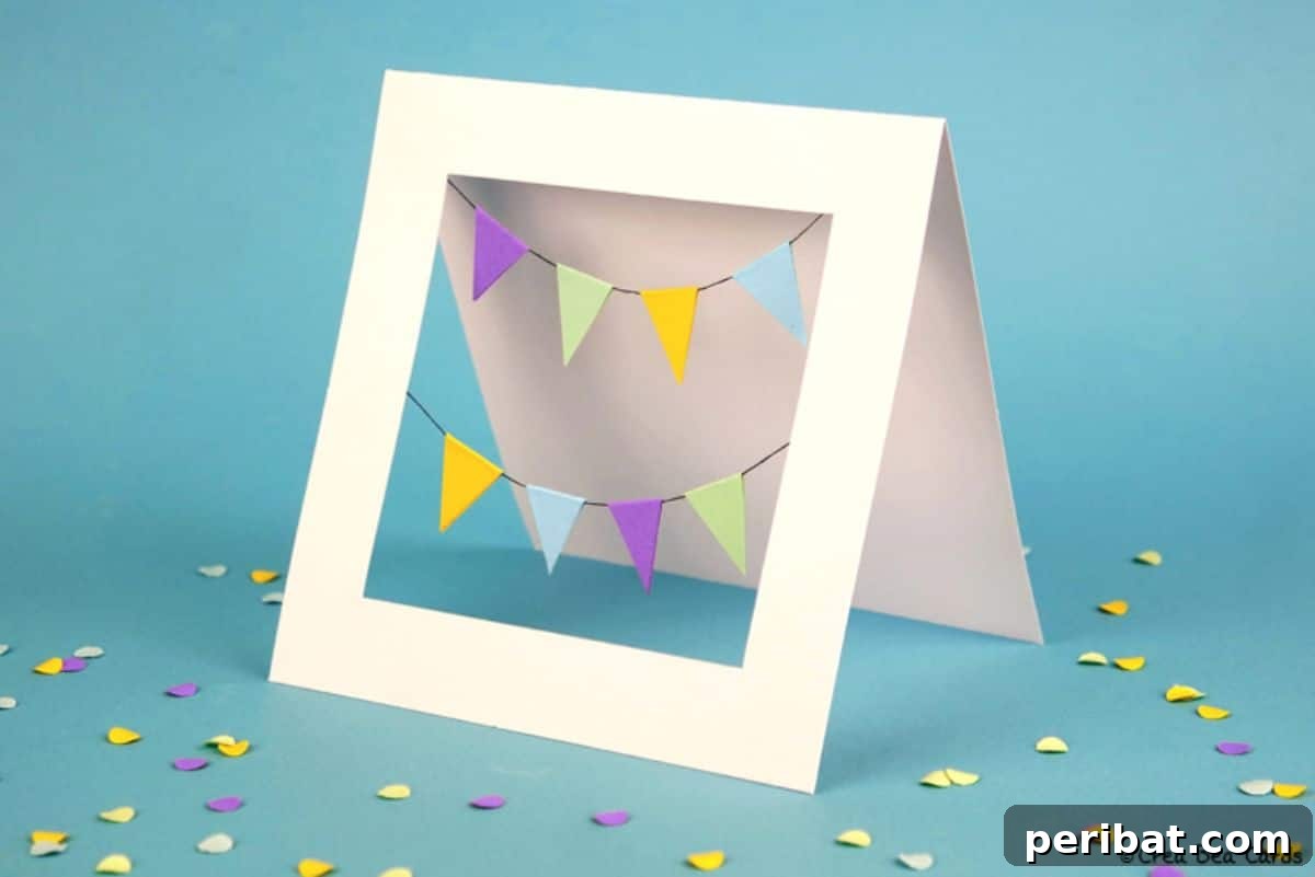 Craft 35 Stunning DIY Birthday Cards 17 DIY Happy Birthday Garlands Card