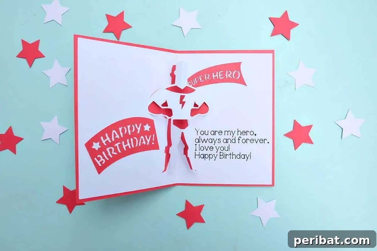 Craft 35 Stunning DIY Birthday Cards 23 DIY Superhero Birthday Card